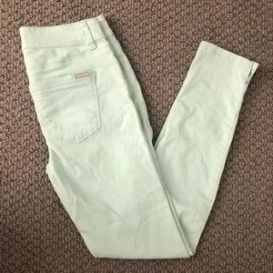 White House Black Market Crop Pants in Mint